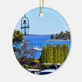 バーハーバー座標付きオーナメント セラミックオーナメント (左)