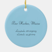 バーハーバー座標付きオーナメント セラミックオーナメント (裏面)