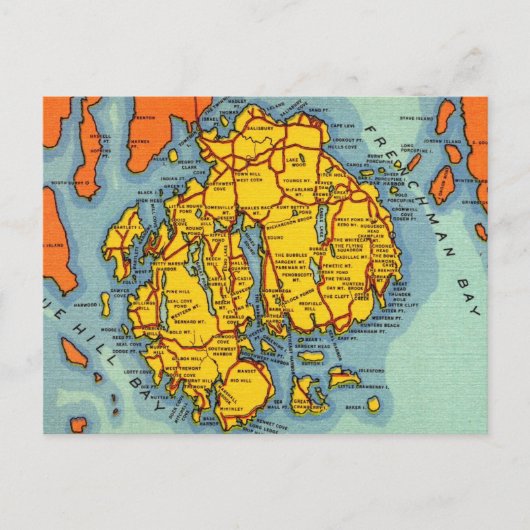 バーハーバー - アカディアパーク ポストカード (正面)