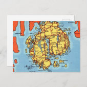 バーハーバー - マウントデザート島 ポストカード (正面/裏面)