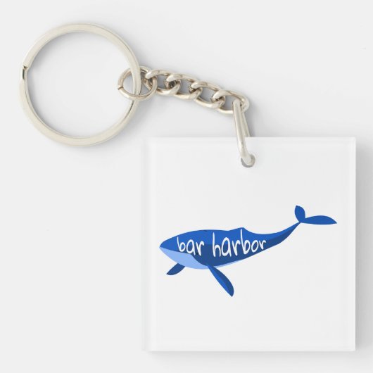 バーハーバー メイン クジラ キーホルダー (正面)