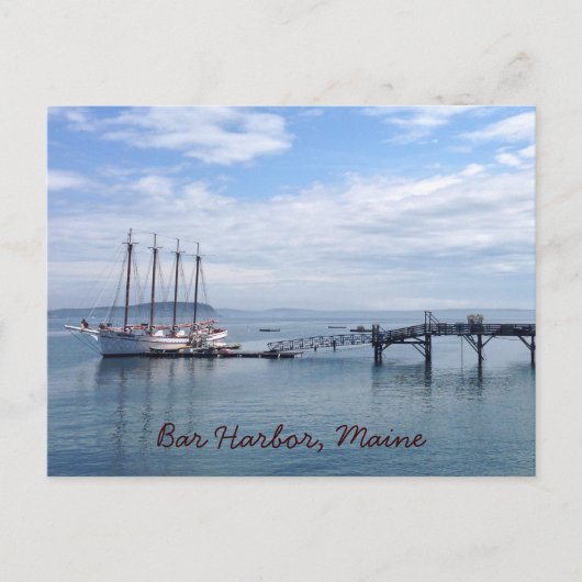 バーハーバー、メイン ポストカード (正面)