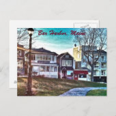 バーハーバー、メイン ポストカード (正面/裏面)