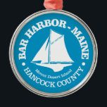 バーハーバー(sloop) メタルオーナメント<br><div class="desc">バーハーバー、メイン。</div>