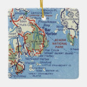 バーハーバーMEヴィンテージマップ セラミックオーナメント (正面)