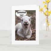 バーハ。30歳なのにパーティー! カード (黄色い花)