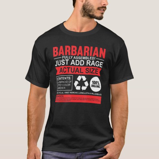 バーバおもしろいリアのロ遊ーRPG要素サイコロゲーマー Tシャツ (正面)