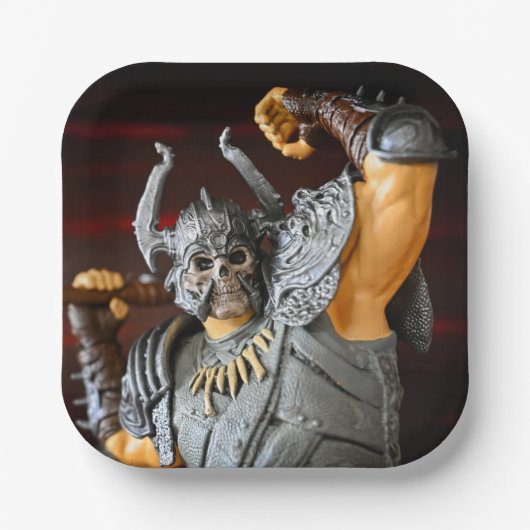 バーバカラフルリアデザイン ペーパープレート (正面)