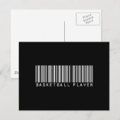 バーバスケットボール選手ダーク ポストカード (正面/裏面)
