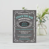 バーバチュラーパーティの招待を保存 招待状 (スタンド正面)