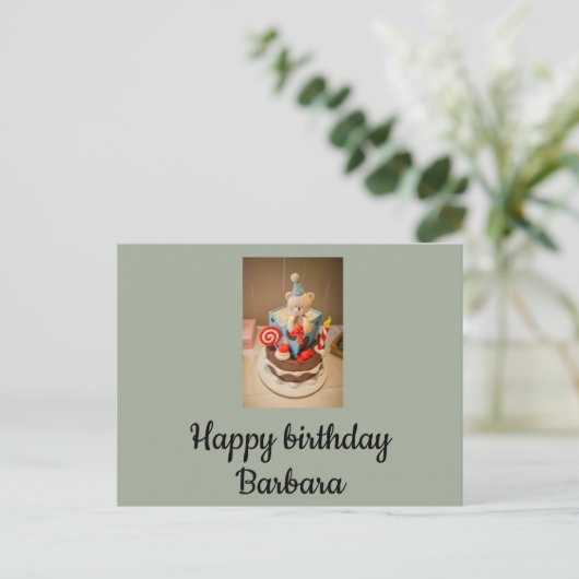 バーバラお誕生日おめでとう ポストカード (スタンド正面)