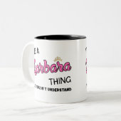 バーバラの事は分からない ツートーンマグカップ (正面左)