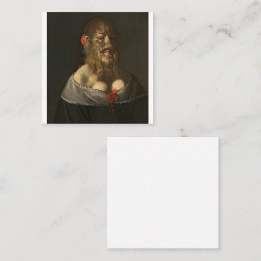 バーバラヴァンベック珍品とオディットのポートレート スクエア名刺 (正面/裏面)