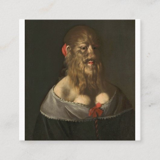 バーバラヴァンベック珍品とオディットのポートレート スクエア名刺 (正面)