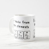 バーバラ定期テーブル名mug コーヒーマグカップ (正面左)