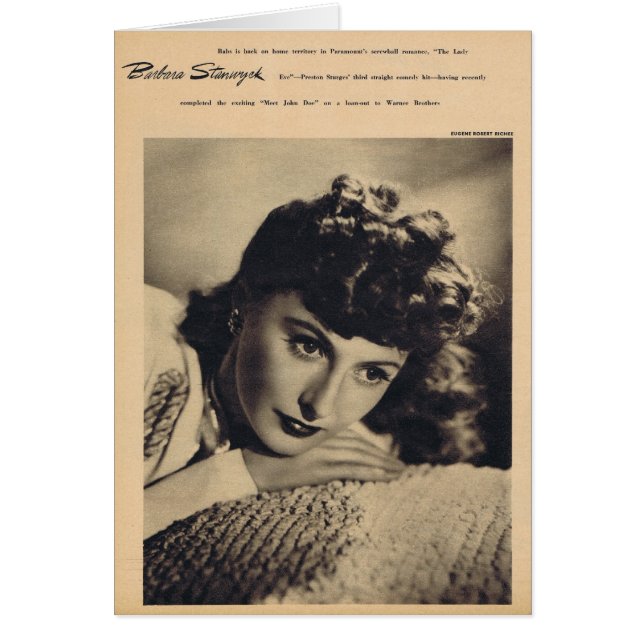 バーバラ・スタンウィックのヴィンテージのポートレート (正面)