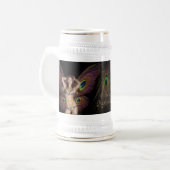 バーバラMackowiakの蝶ビールステイン ビールジョッキ (正面左)