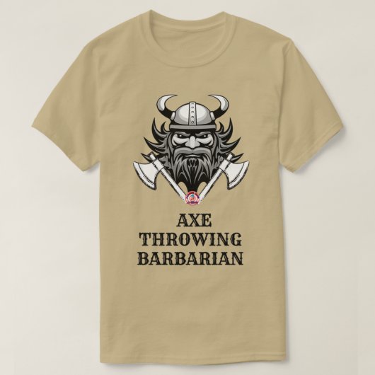 バーバリアンを投げる斧1 Tシャツ (デザイン正面)