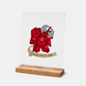 バーバリアンサイコロデザイン アクリルサイン (傾斜)