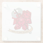 バーバリアンサイコロデザイン ガラスコースター (裏面)