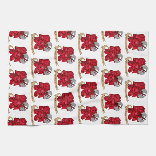 バーバリアンサイコロデザイン キッチンタオル (横)