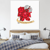 バーバリアンサイコロデザイン キャンバスプリント (インサイチュ (寝室))