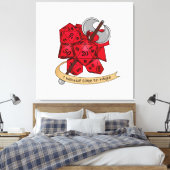 バーバリアンサイコロデザイン キャンバスプリント (インサイチュ (寝室))