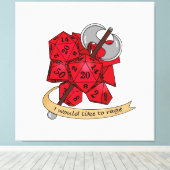 バーバリアンサイコロデザイン キャンバスプリント (インサイチュ (ウッドフロア))