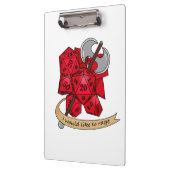 バーバリアンサイコロデザイン クリップボード (左)