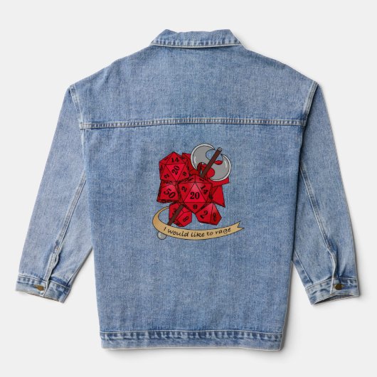 バーバリアンサイコロデザイン デニムジャケット (裏面)