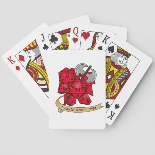 バーバリアンサイコロデザイン トランプ (裏面)