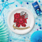 バーバリアンサイコロデザイン ペーパープレート (パーティー)