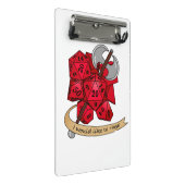 バーバリアンサイコロデザイン ミニクリップボード (アングル)