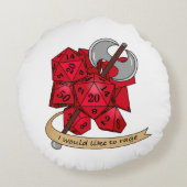 バーバリアンサイコロデザイン ラウンドクッション (裏面)