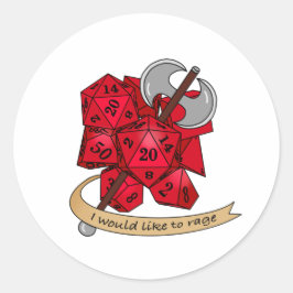 バーバリアンサイコロデザイン ラウンドシール