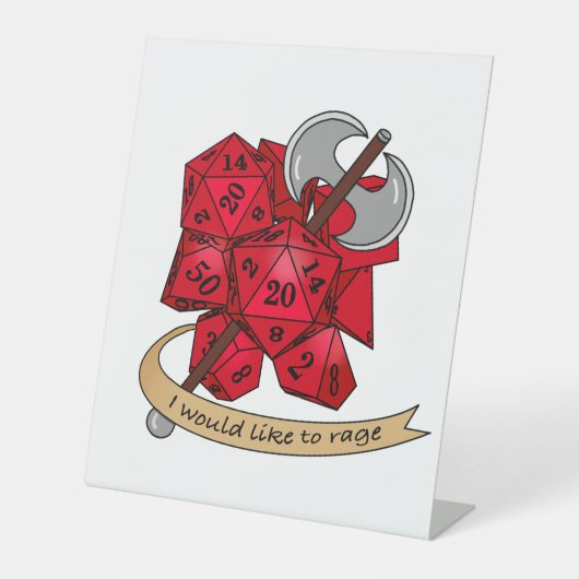 バーバリアンサイコロデザイン 台座サイン (正面)