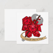 バーバリアンサイコロデザイン 招待状 (正面/裏面)