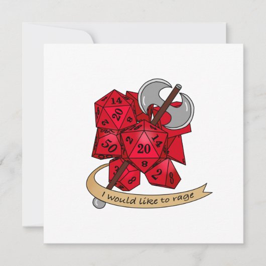 バーバリアンサイコロデザイン 案内状 (正面)