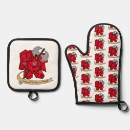 バーバリアンサイコロデザイン 鍋つかみ&鍋敷きセット