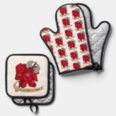 バーバリアンサイコロデザイン 鍋つかみ&鍋敷きセット (正面/裏面)