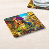 バーバリコーストサンフランシスコパイレーツ紙コースター スクエアペーパーコースター (アングル)