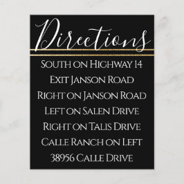 バーバルミツワーエレガント金ゴールドブラック方向札