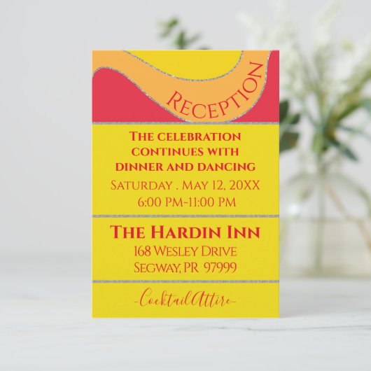 バーバルミツワーエンクロージャ披露宴カードの波 エンクロージャーカード (スタンド正面)