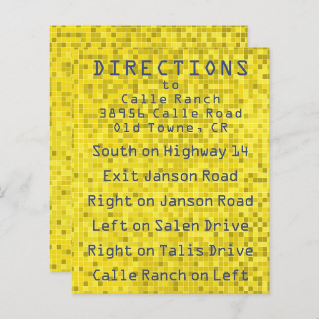 バーバルミツワーエンクロージャ/ディレクションカードゲームオン (正面/裏面)