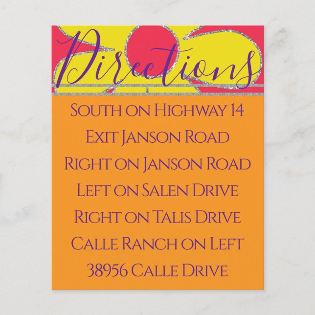 バーバルミツワーエンクロージャ/ディレクションカードフラワー2 (正面)