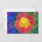 バーバルミツワーエンクロージャRSVPカードカラフルインク 出欠カード (裏面)