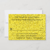 バーバルミツワーエンクロージャRSVPカードゲームオン 出欠カード (正面)