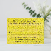 バーバルミツワーエンクロージャRSVPカードゲームオン 出欠カード (スタンド正面)