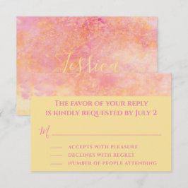 バーバルミツワーエンクロージャRSVPカードシンプルに微妙 出欠カード