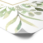 バーバルミツワーグリーンリーウェルカムサイン ポスター (角)